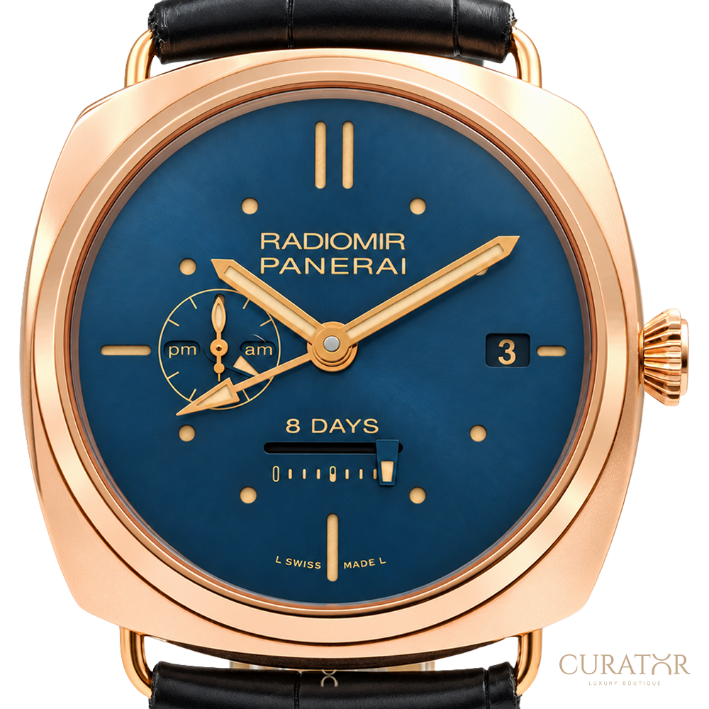 Panerai Radiomir 8 Days GMT Oro Rosso 45mm Blue Dial