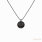 Anil Arjandas Jewels: Oxidized Sterling Silver Black and Brown Diamond Evil Eye Medallion Necklace