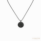 Anil Arjandas Jewels: Oxidized Sterling Silver Black and Brown Diamond Evil Eye Medallion Necklace