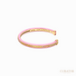 Anil Arjandas Jewels: 18K Yellow Gold Pink Rubber Protecting Rivière Rainbow Cuff