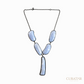 Anil Arjandas Jewels: Oxidized Sterling Silver Blue Lace Agate and Diamond Statement Y-Necklace