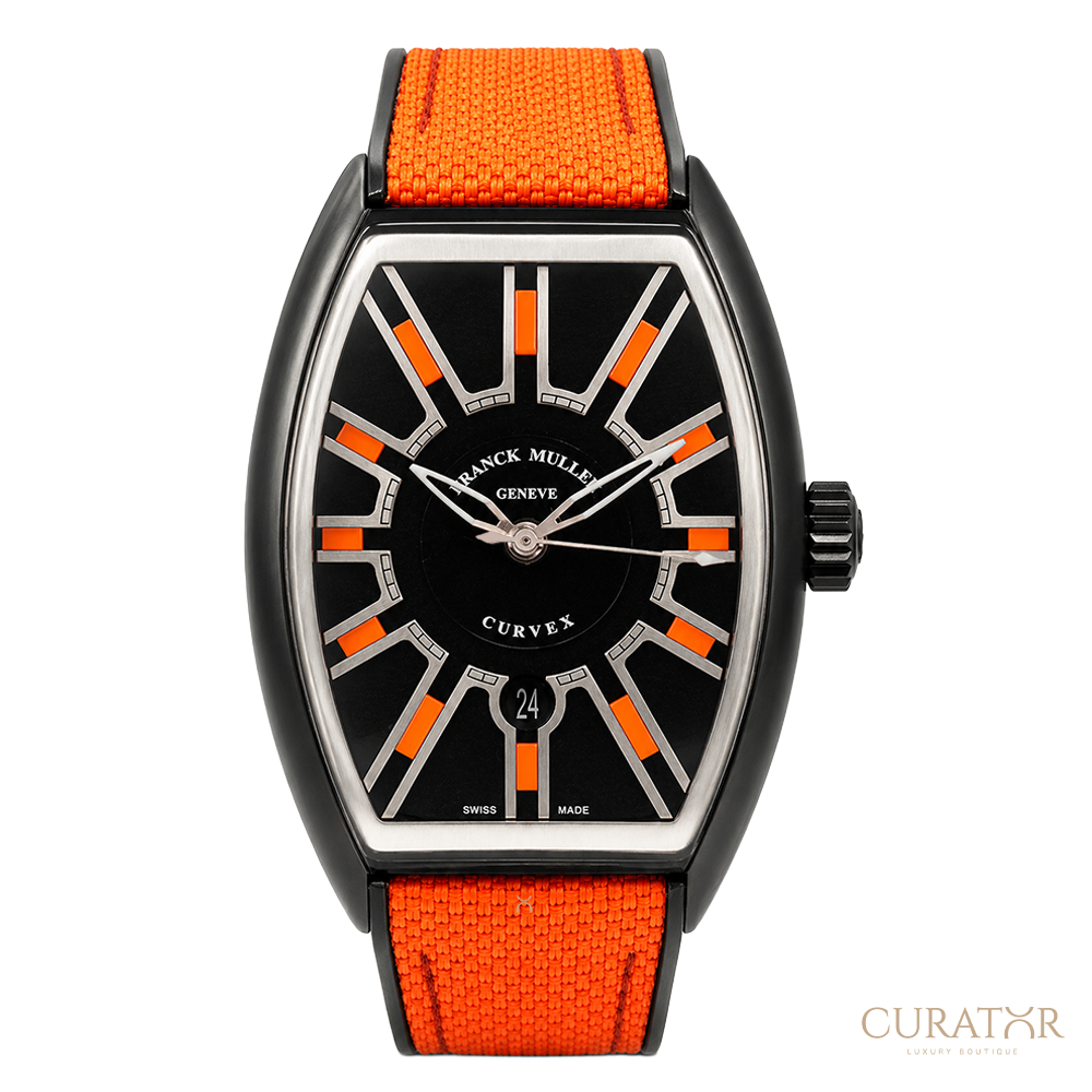 Franck Muller Cintrée Curvex CX Flash Black Titanium Orange Accent