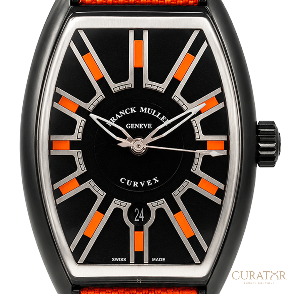 Franck Muller Cintrée Curvex CX Flash Black Titanium Orange Accent
