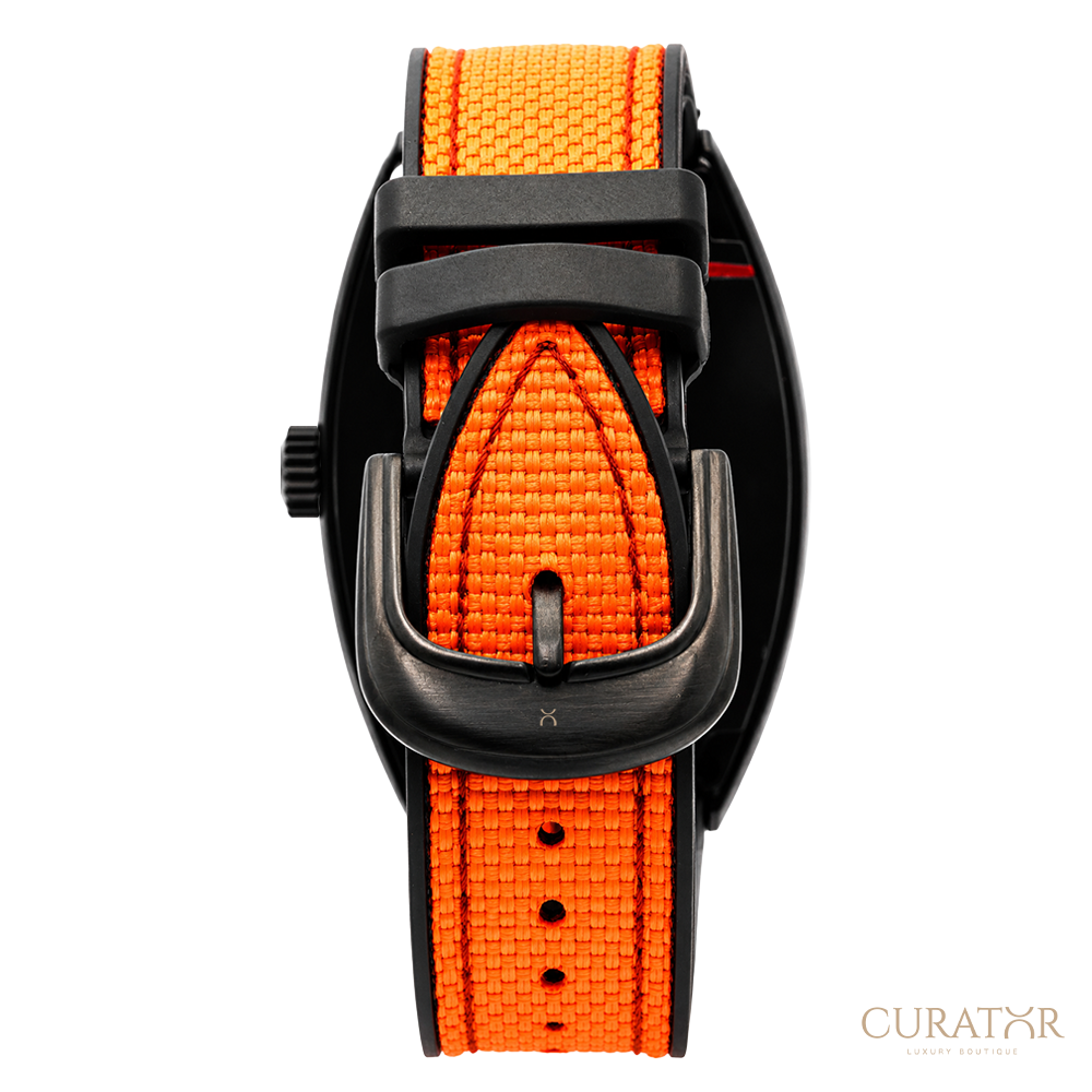 Franck Muller Cintrée Curvex CX Flash Black Titanium Orange Accent