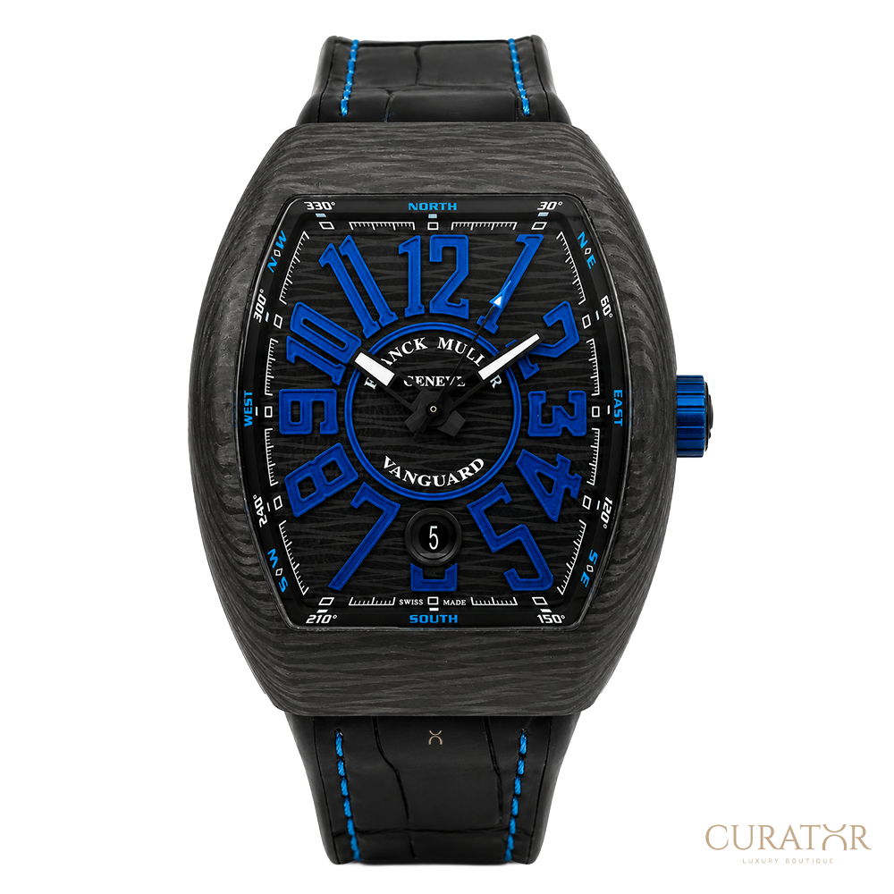 Franck Muller Vanguard Carbon Blue Vintage Noir