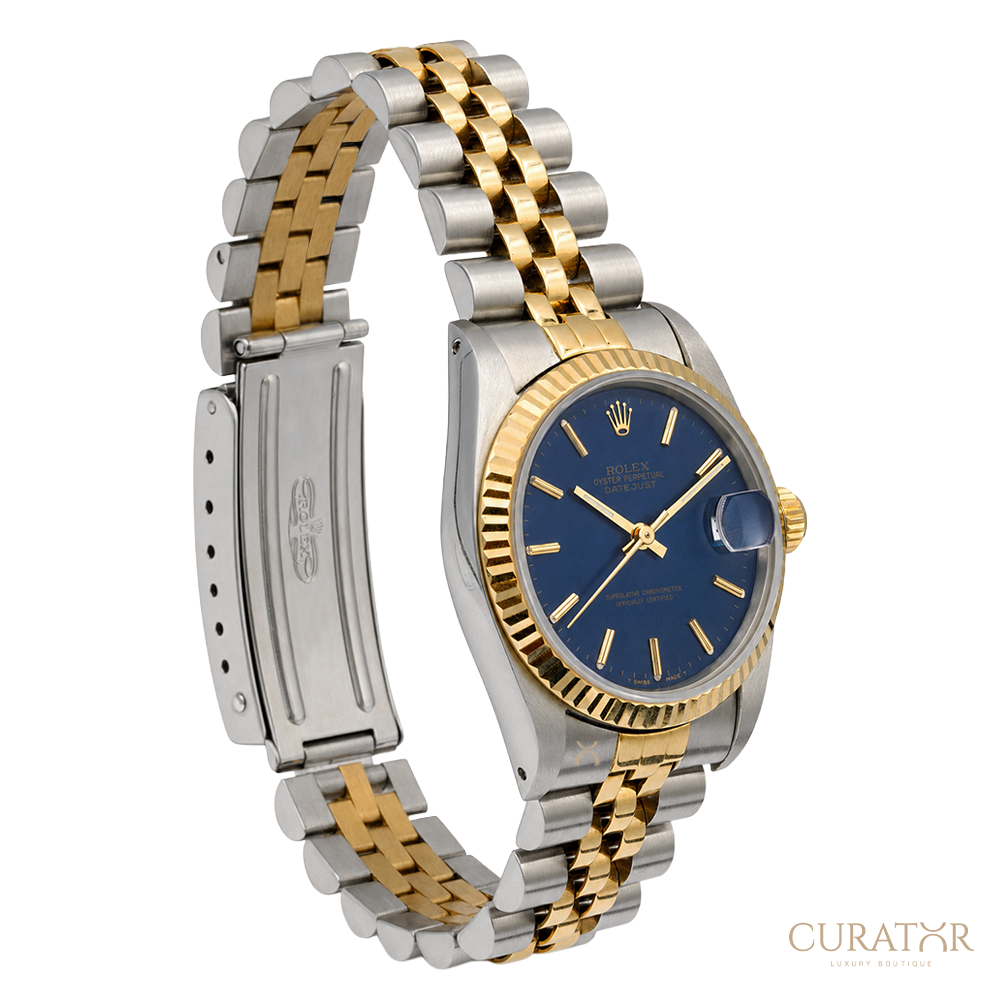 Rolex Lady Datejust Steel Gold Blue Dial