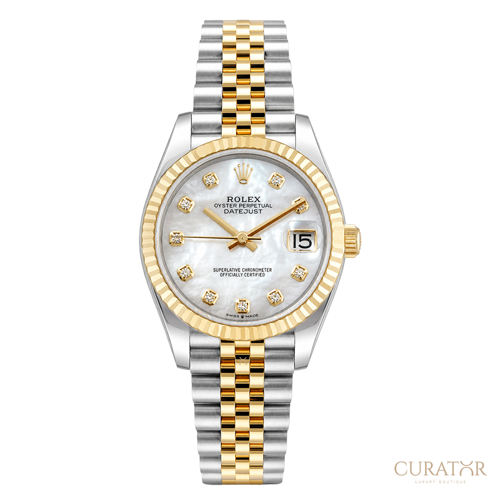 Rolex Datejust 31 Mother-of-Pearl Diamond Dial Yellow Rolesor
