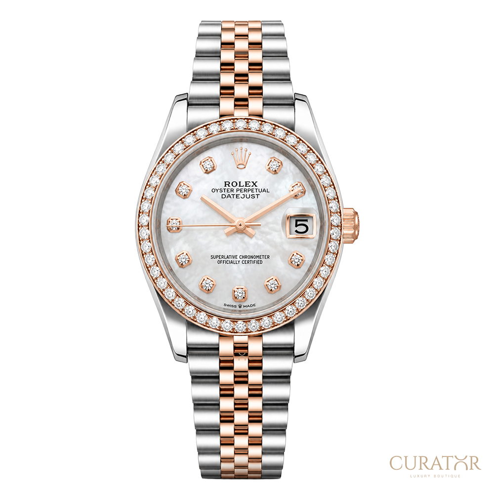 Rolex Datejust 31 Everose Rolesor Diamond Bezel Mother-of-Pearl Dial