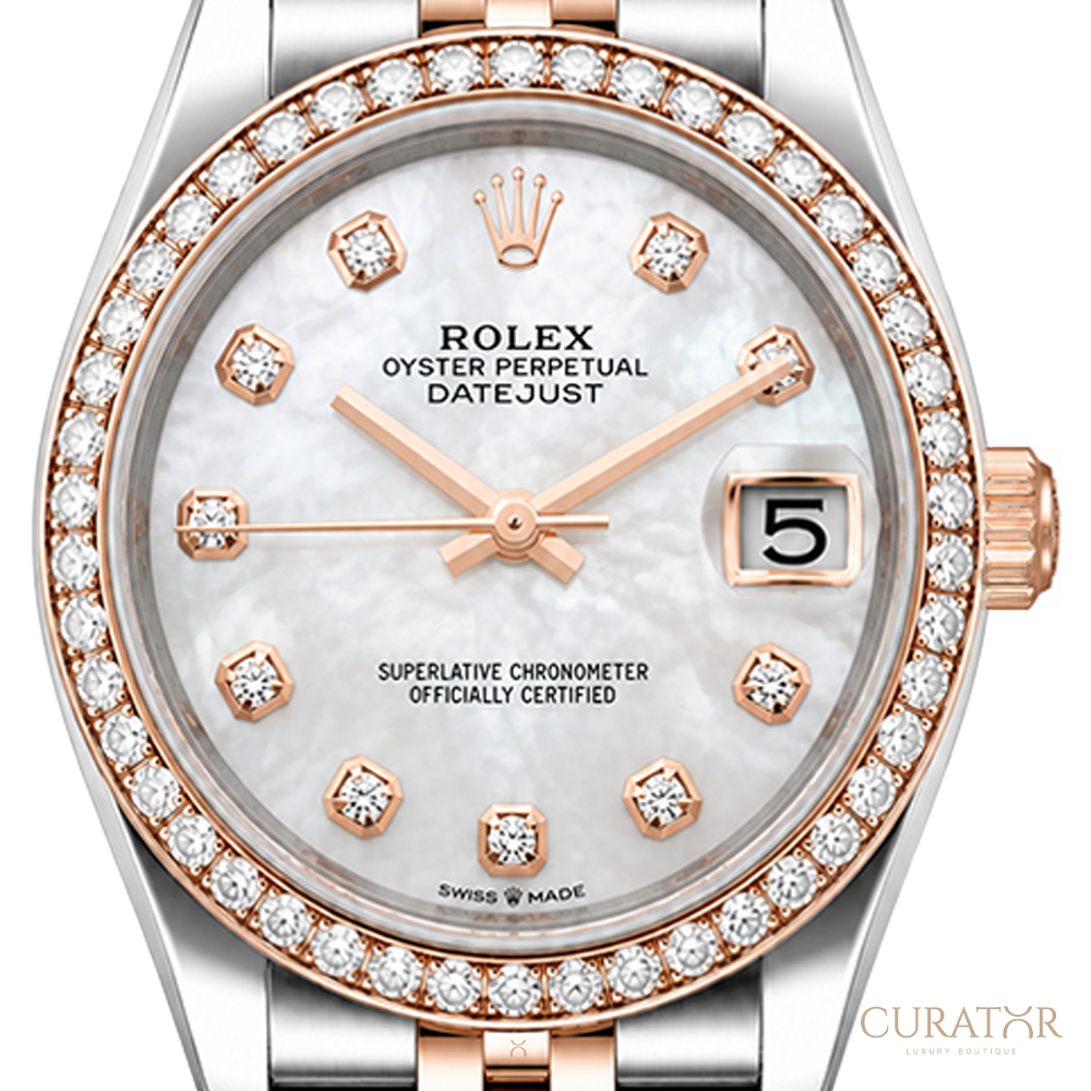 Rolex Datejust 31 Everose Rolesor Diamond Bezel Mother-of-Pearl Dial