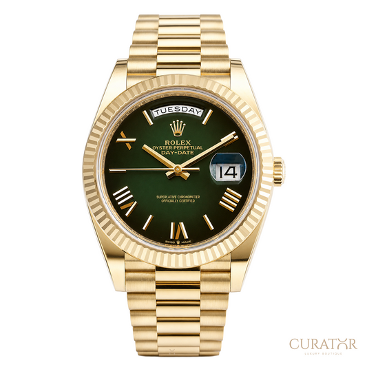 Rolex Day-Date 40 Yellow Gold Green Dial