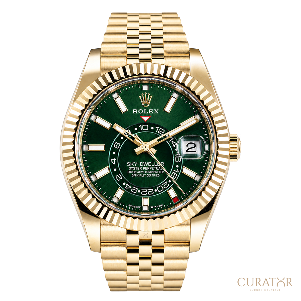 Rolex Sky-Dweller Yellow Gold Green Dial