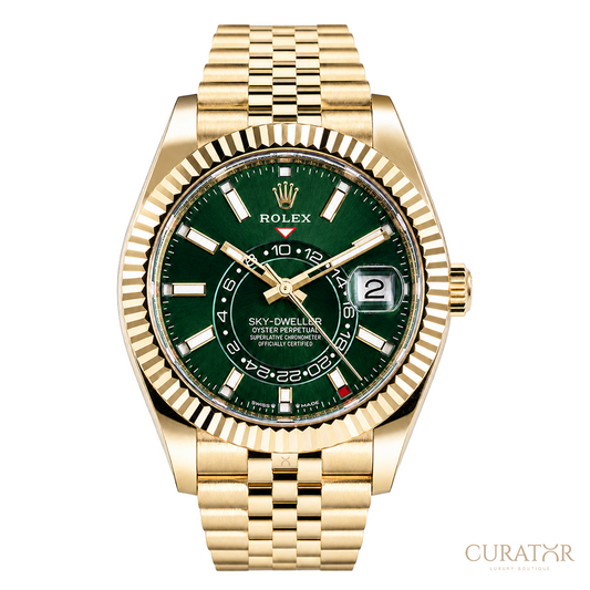 Rolex Sky-Dweller Yellow Gold Green Dial