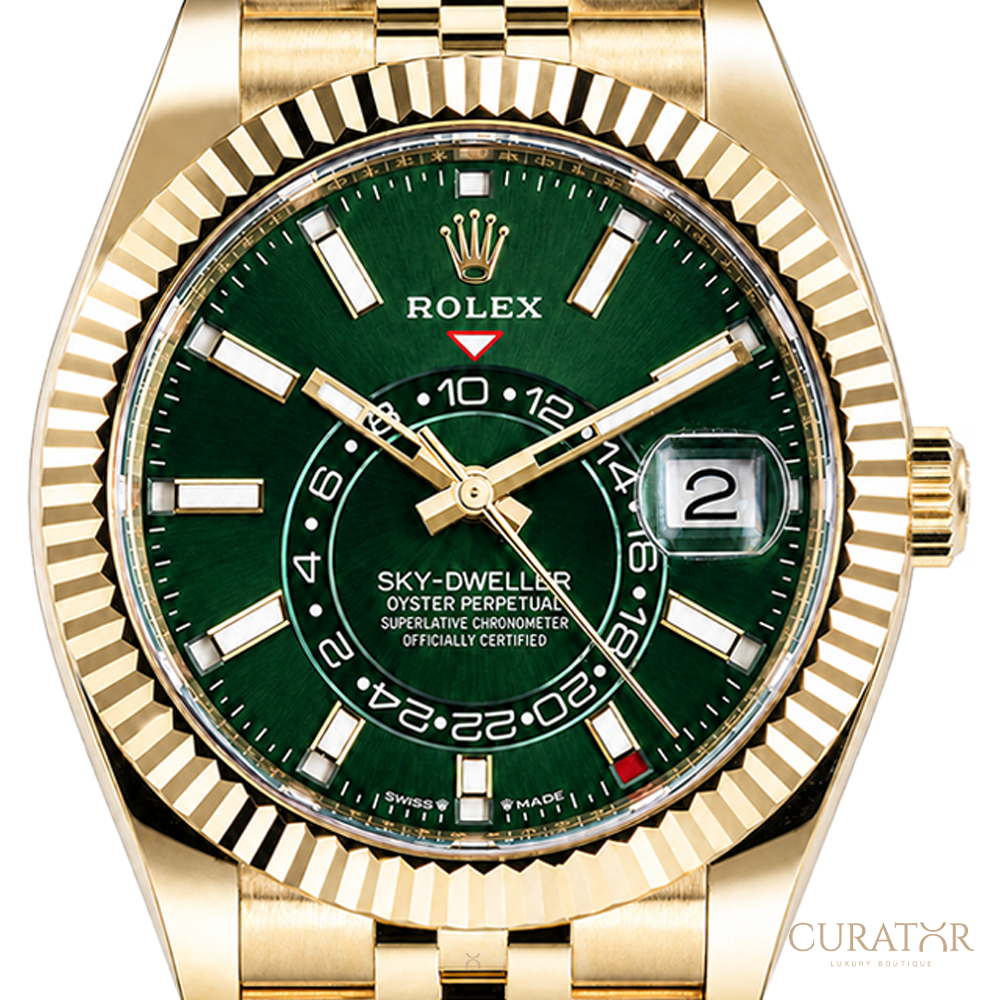 Rolex Sky-Dweller Yellow Gold Green Dial