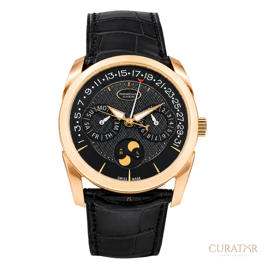 Parmigiani Fleurier Tonda Annual Calendar Rose Gold Black Dial
