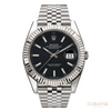 Rolex Datejust 41 Oystersteel Fluted Bezel Black Dial