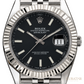 Rolex Datejust 41 Oystersteel Fluted Bezel Black Dial