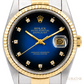 Rolex Datejust 36 Yellow Rolesor Blue Diamond Dial