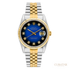 Rolex Datejust 36 Blue Vignette Diamond Dial Two-Tone Jubilee