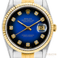 Rolex Datejust 36 Blue Vignette Diamond Dial Two-Tone Jubilee