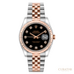Rolex Datejust 36 Black Diamond Dial Everose Rolesor Jubilee