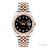 Rolex Datejust 36 Black Diamond Dial Everose Rolesor Jubilee