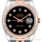 Rolex Datejust 36 Black Diamond Dial Everose Rolesor Jubilee