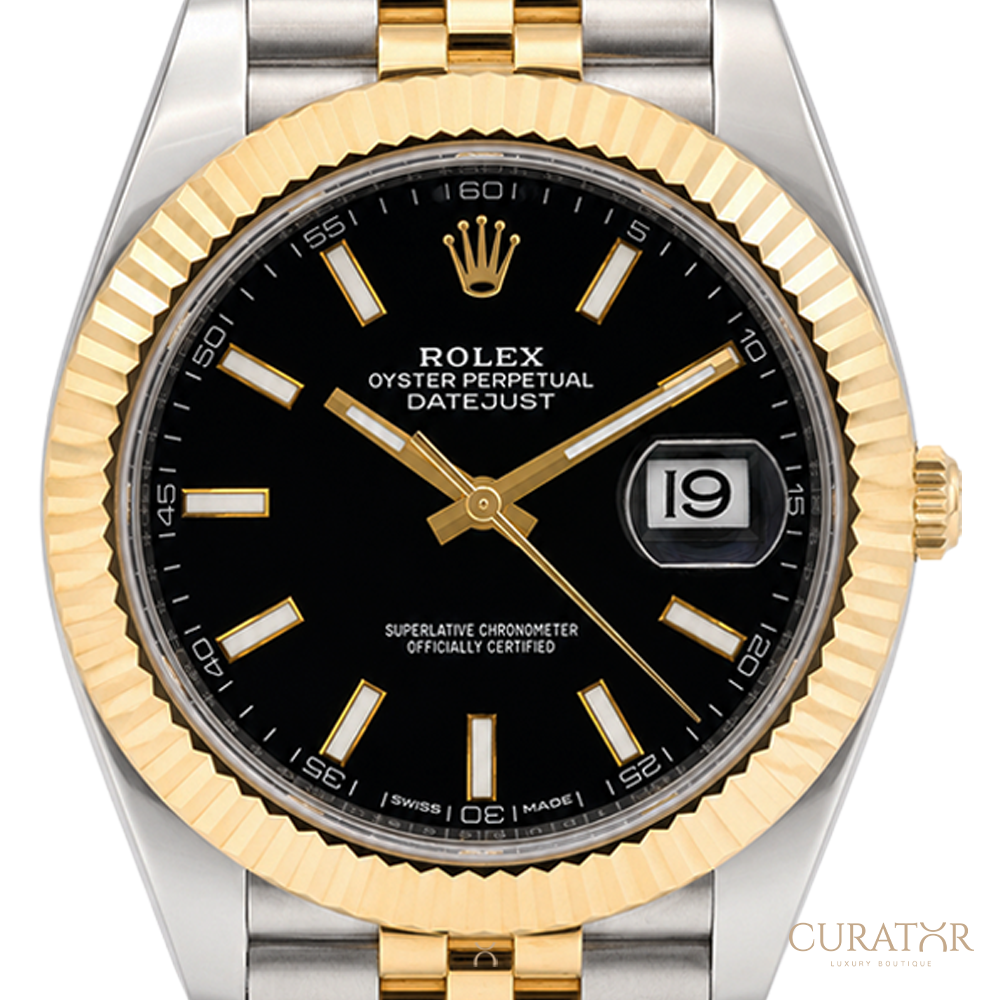 Rolex Datejust 41 Black Dial Yellow Rolesor Jubilee