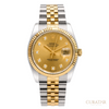 Rolex Datejust 36 Yellow Rolesor Champagne Diamond Dial