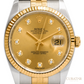 Rolex Datejust 36 Yellow Rolesor Champagne Diamond Dial