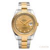 Rolex Datejust II 41 Yellow Rolesor Champagne Diamond Dial