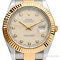 Rolex Datejust II 41 Yellow Rolesor Silver Diamond Dial