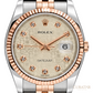 Rolex Datejust 36 Everose Rolesor Champagne Jubilee Dial Diamond Markers Watch