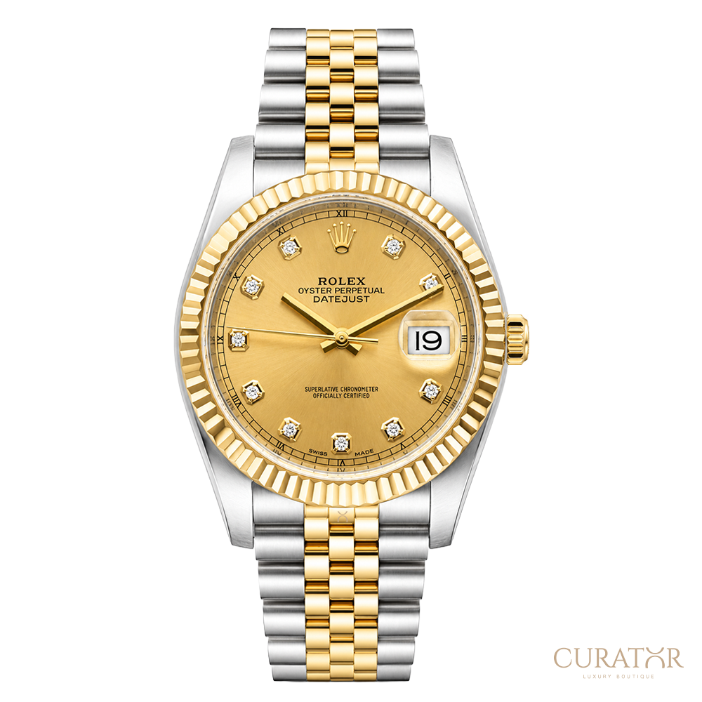 Rolex Datejust 41 Champagne Diamond Dial Watch