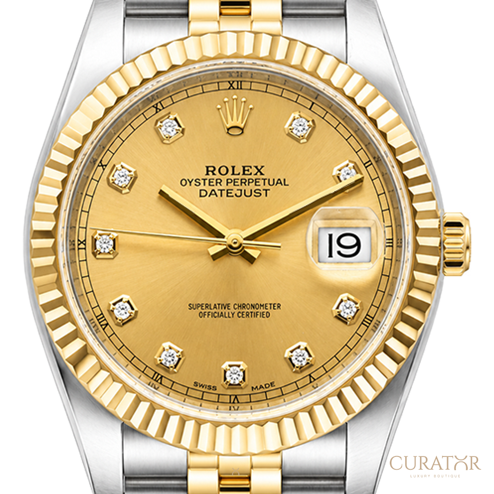 Rolex Datejust 41 Champagne Diamond Dial Watch