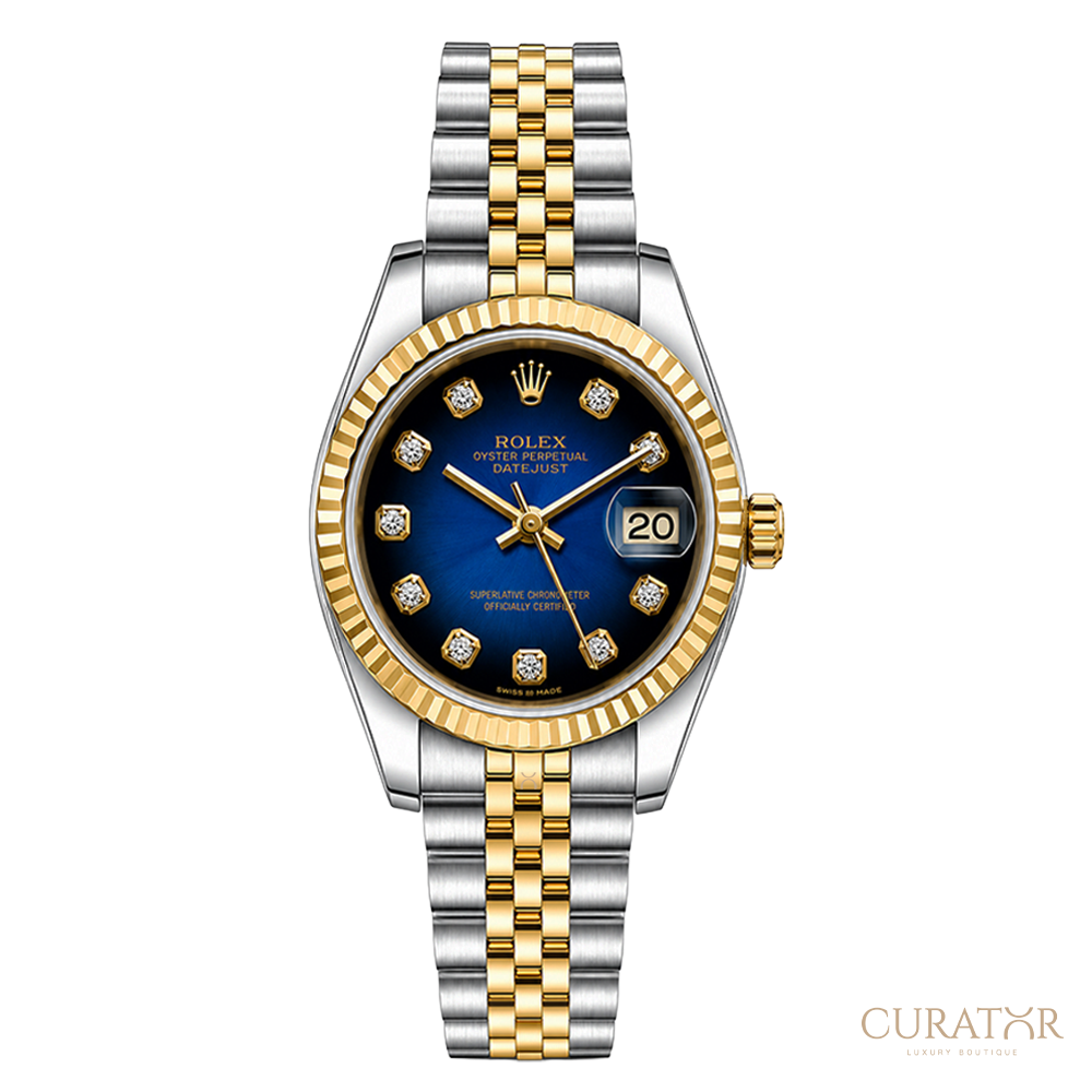 Rolex Lady Datejust Blue Diamond Dial Jubilee