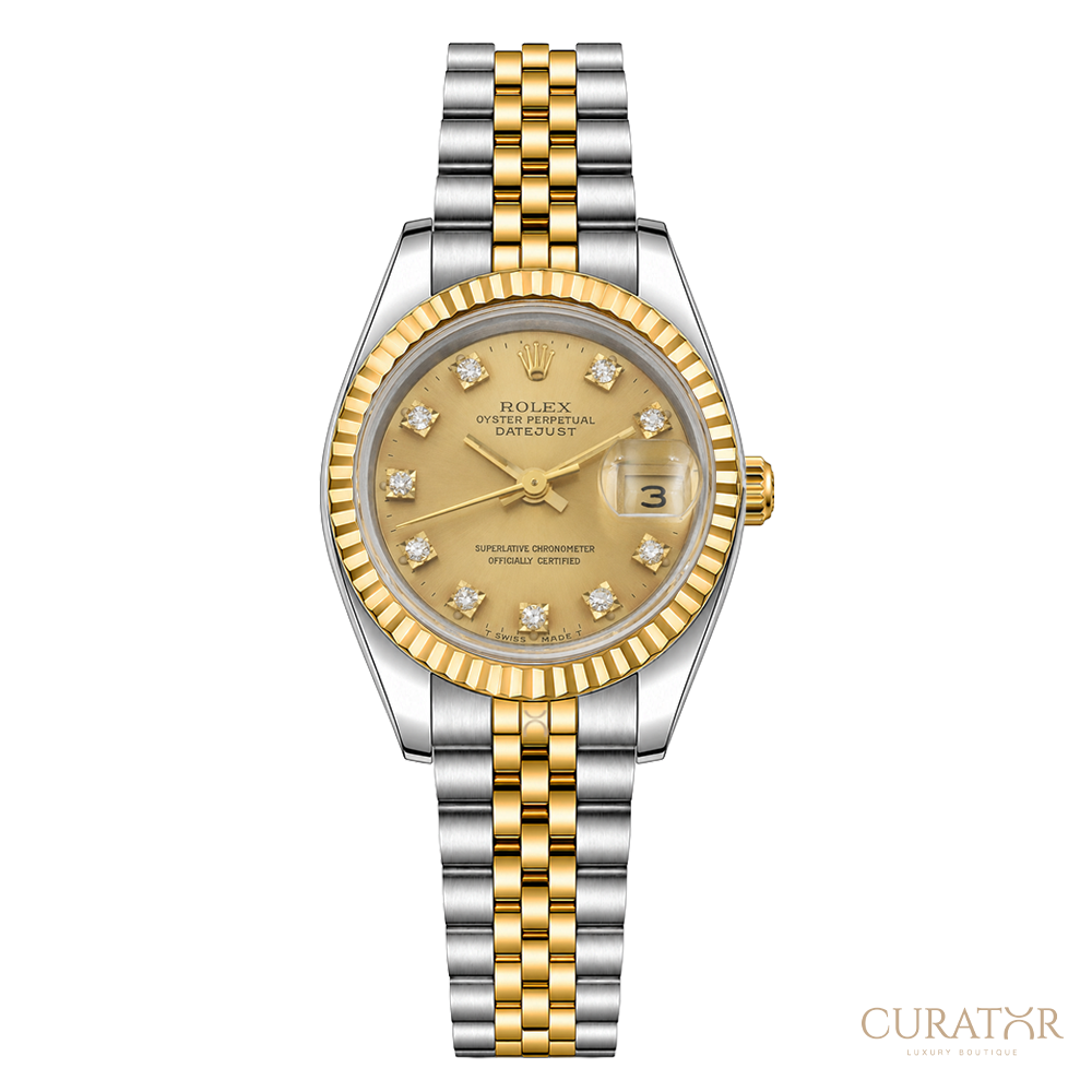 Rolex Lady Datejust Champagne Diamond Dial Jubilee